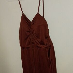 Brown Spaghetti Strap Dress